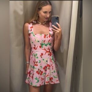 Zara Cherry print mini dress NWT - Size S